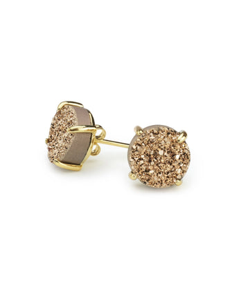 Bloom Rose Gold Druzy Earrings Women's Stone Earring