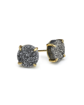 Bloom Silver Druzy Earrings Women's Stone Earring
