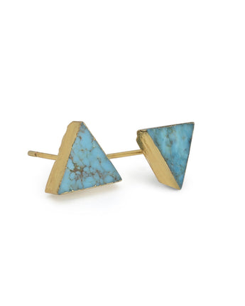 Turquoise Triangular Stone Earrings Women's Stone Earring
