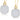 Reina White Druzy Earrings Women's Stone Earring