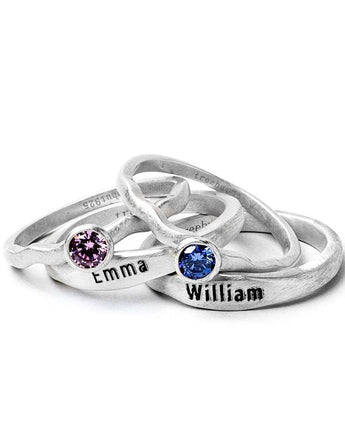 February Amethyst Birthstone Ring Women's Stone Ring