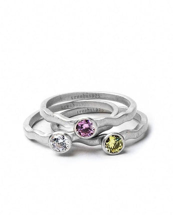 October Tourmaline Birthstone Ring Women's Stone Ring