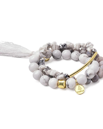 Zola White Marble Bracelet Women's Stone Bracelet