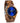 Classic Zebrawood Sunray Blue Men's Wooden Watch