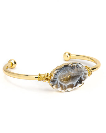 Geode Crystal Ocean Cuff Women's Stone Bracelet