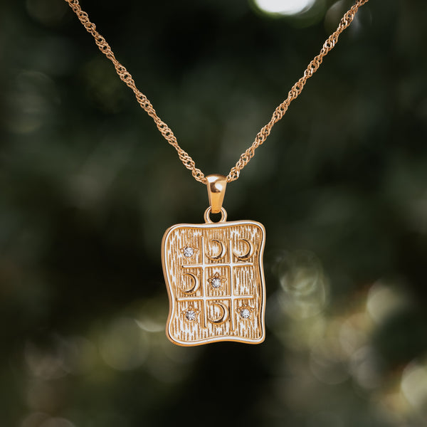 特殊景品 GOLD MARKER T1000 & GOLD PENDANT 14K Round Santa Barbara Pendant With Solid Flat Cuban Chain