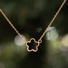 Black Petal Whisper Necklace