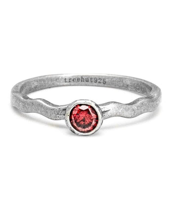 July Ruby Birthstone Ring Women's Stone Ring
