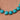 Handmade blue natural turquoise stone choker with 14k gold bead details