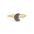 Moonbloom Silver Druzy Stacking Ring