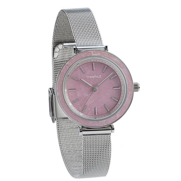 pink dial watch