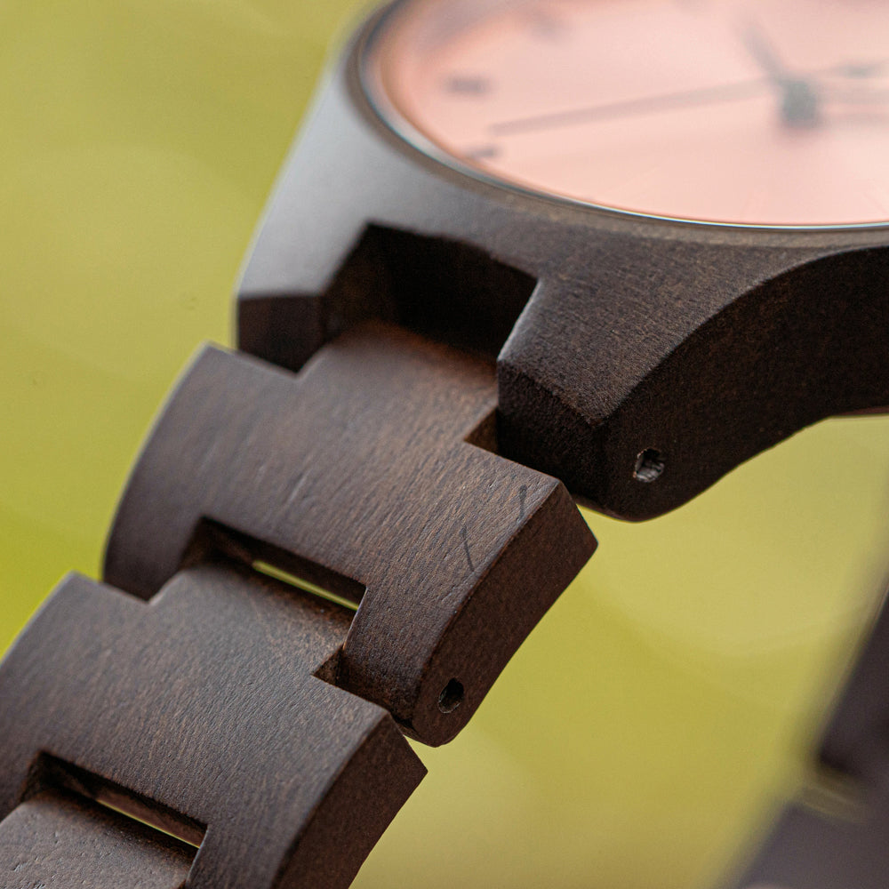 Solstice Ebony Rose Gold Women's Wooden Watch