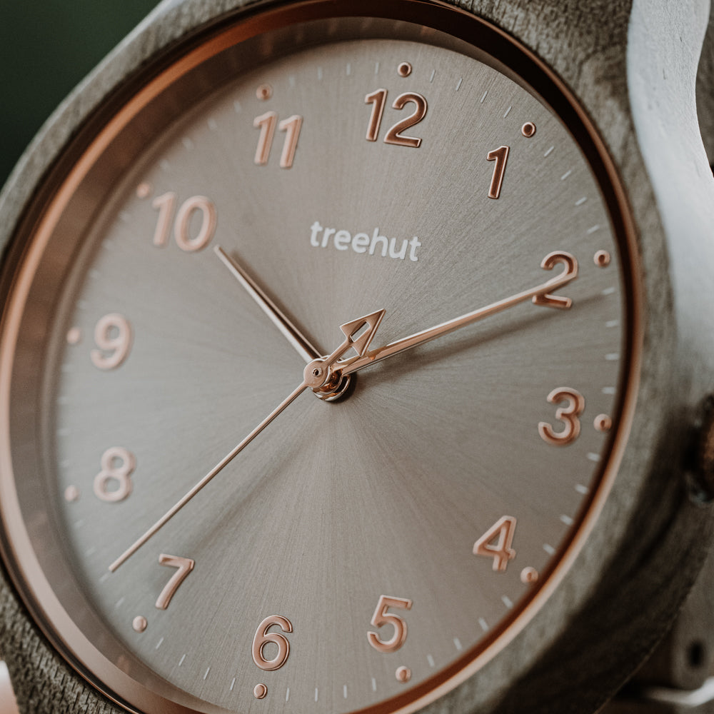 TREEHUT Wood Watches | Grey | Women's Watch | Grey Maple | Solstice ...