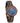 Theory Rose Ebony Blue Marble Women's Wooden Watch