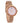 Theory Rose Gold Pink Marble Women's Stainless Steel Wooden Watch
