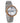 Theory Silver Zebrawood Marble Women's Stainless Steel Wooden Watch