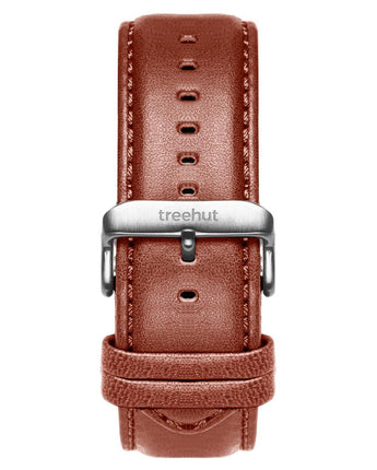 22mm Cognac Brown Padded Leather Band For Men