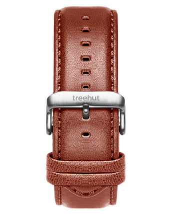 22mm Cognac Brown Padded Leather Band For Men