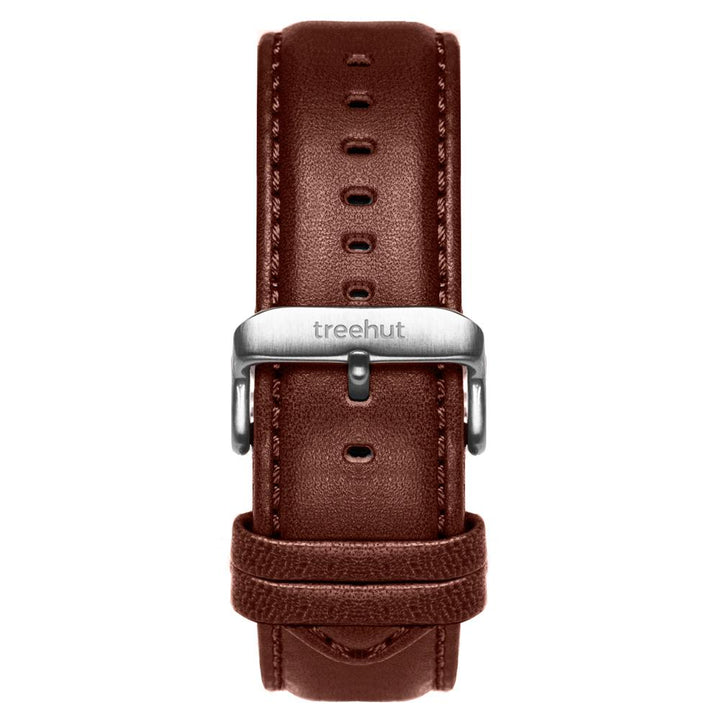 TREEHUT Bands | Men | Brown | Leather | 20mm Brown Padded Leather Band ...