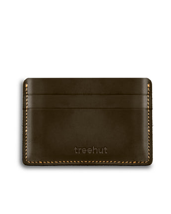 Brown Four Card Case Men's Genuine Leather Wallet