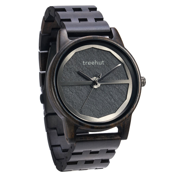 Summit Stone Ebony Monochrome Men's Wooden Watch