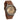 Bay Marble Cappuccino Men's Stainless Steel Wooden Watch