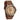 Bay Zebrawood Gunmetal Men's Leather Stainless Steel Wooden Watch