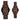 Couples Odyssey Ebony Rose Gold Couples Wooden Watch