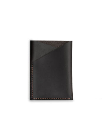 Black Cash and Card Pouch Men's Genuine Leather Wallet