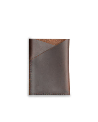 Brown Cash and Card Pouch Men's Genuine Leather Wallet