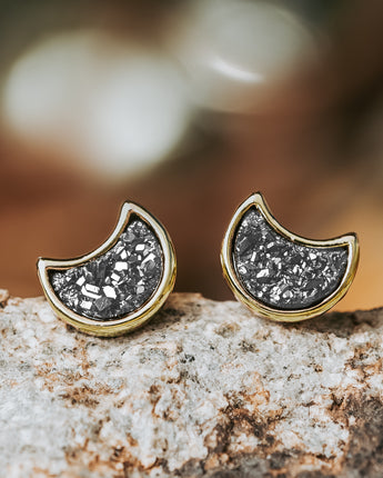 Moonbloom Silver Druzy Earrings Women's Stone Earring