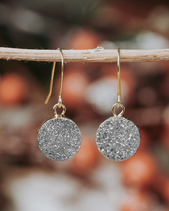Terra Silver Druzy Earrings Women's Stone Earring