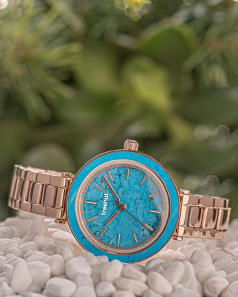 Skyler Turquoise Marble Women's Stainless Steel Watch