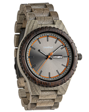 Classic Day-Date Silver Maple Grey Men's Wooden Watch