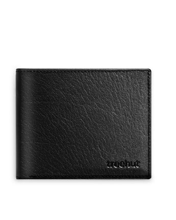 Black Bi-Fold High Capacity Wallet Men's Genuine Leather Wallet