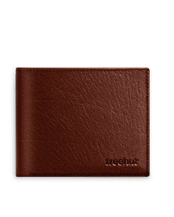 Brown Bi-Fold High Capacity Wallet Men's Genuine Leather Wallet