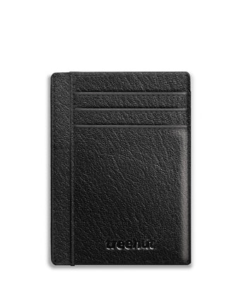Black Leather Card Case Slim ID & Cash Holder Black Leather Card Case Slim ID & Cash Holder