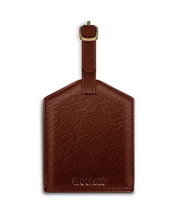 Brown Luggage Tag  Men's Genuine Leather Wallet
