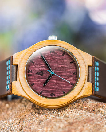 TREEHUT Wood Watches | Brown | Womens Watch | Bamboo | Classic Mod