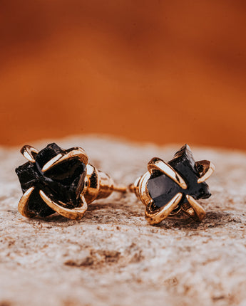 Stella Obsidian Claw Studs Women's Stone Earrings